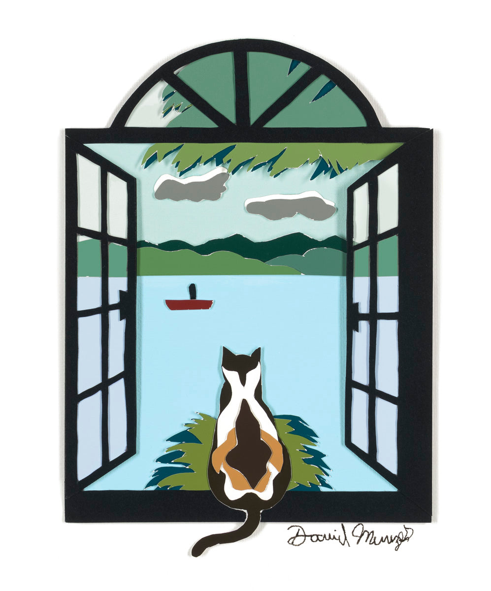 Cat Looking at Owner